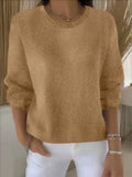 Sheintemu Autumn And Winter Long-Sleeved Solid Color Sweater New