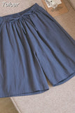 Women Cotton Linen Shorts Summer Solid All Match Loose Wide Leg Pants Korean Fashion Casual Female Y2K Shorts