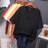 Kawaii Summer T Shirt Women 2020 New O Neck Oversized Tees 100% Cotton Loose Tees Soft Casual Female Tops 7