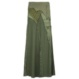 Is A Vintage Style Irregular Paste Splicing Long Fishtail Skirt Temperament Babes Niche Design Open