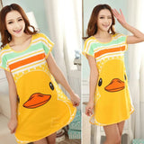 Women Cute Cartoon Polka Dot Sleepwear Short Sleeve Sleepshirt Sleepdress 10