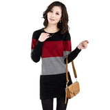 Clothing 2019 New Autumn Winter Women Sweater Pullover Loose Stripe Knitted Wool Basic Shirt Sweater Plus size 5XL