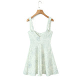 New Sleeveless Print Slim Short Dress In Autumn-Outfit