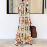 Elegant Printed Shirt Dress Women's Autumn Sundress ZANZEA Casual Long Sleeve Maxi Vestido Female Lapel Button