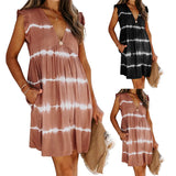 Spring Summer New Women's Dress Ebaywish Lotus Leaf Sleeve V-Neck Dress Dress