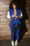 Contrast Baseball Jacket and Matching Pants