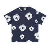 High Street Tide Card Letter Printed Loose Jeans Jacket Men's And Women's Same High Street Suit-Outfit