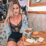 Lace Spaghetti Strap Combination Jumpsuit Mesh Lace Playsuit Straps Sexy Sleeveless Jumpsuits One Piece Outfits