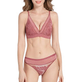 Bra Set Women Lace Bralette Ultra Thin Transparent Lingerie Set Wireless Bras and Briefs