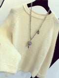 VAREY LIN New Autumn Winter Pullovers O Neck Sweater Korean Style Long Sleeve Knitted Solid Ladies Casual