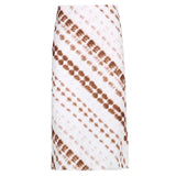 Tie Dye y2k Skirts Frill Long Mid-Calf Straight Skirts Women High Waist Cute Retro Party Outfits Holiday Bottom