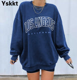 T Shirt Women 2021 Loose Long Sleeve Pullover Tops Spring Autumn Ladies Casual Letter Printing Oversized Woman
