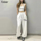 90s Jogging Sweatpants Women Hippie Harajuku Streetwear Oversize Y2K Pants Print Baggy Wide Leg Pants of Female