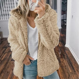 style women's hooded woolen fleece autumn and winter jacket sweatshirt women graphic