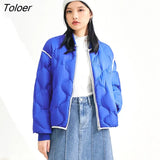 Women Down Jacket 2022 Winter Baseball Collar 90% White Duck Down Warm Windproof Coat Multicolor Casual Chic