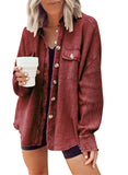 2025 New Coat Fashion Casual Collar Pocket Splicing Irregular Shirt Jacket