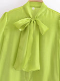 Women's New Long-Sleeved Beaded Bright-Faced Shirt