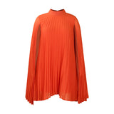Women's 2025 New Temperament Fashion Chiffon Cape Bat Sleeve Large
