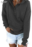 Autumn Winter Fashion Hooded Sweatshirt Women Warm Long Sleeve Solid Color Loose Pullover Top Clothes Casual Pocket