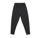 High Elastic Waist Black Split Joint Harem Trousers New Loose Fit Pants Women Fashion Tide Spring Autumn 2023