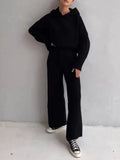 Women Tracksuit 2 Piece Sets Womens Outfits Hoodie Loosed Solid Suits Casual Sweatshirt And Sweatpants Set For Women