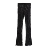 New Lace Jumpsuit 0219816 Open-Fork Design Leggings