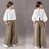 And Autumn 2025 New Fashion Print Shirt Women's Collar Bohemian Loose Gas