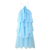 Women's Summer New French Fashion Temperament Three-Dimensional Flower Cascade Decorative Sling