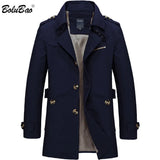 New Men Fashion Jacket Coat Spring Brand Men's Casual Fit Wild Overcoat Jacket Solid Color Trench Coat