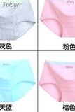 Solid Color Cotton Women Panties Underwear Breathable Women Girl Briefs Comfortable Mid RiseUnderpant Lingerie