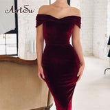 Velvet Spaghetti Strap Sexy Dress Backless Bodycon High Waist Purple Blue Summer Party Club Midi Dress