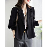 Autumn Japan And South Korea New Leisure Long-Sleeved Coat Women's Korean Version Of The Suit Top Jacket Loose Short