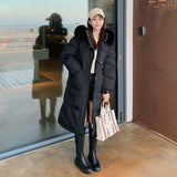 Red Down Cotton-Padded Clothes Cotton Clothes Women Winter Hot Style Oversize Loose Thickened Coat 2023 New-Outfit