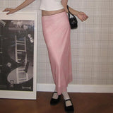 Floral Print Midi Skirts Women High Waisted Velvet Long Skirts Vintage Punk Gothic Grunge Slim Split Bottom Korean-Outfit