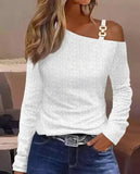 Autumn Simple Metal Buckle Shoulder Collar