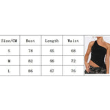 Women's Tops Streetwear Clothing Summer Crop Tube Tops y2k T-shirt Vintage Irregular One Shoulder Camisole Clothes for Women-Outfit