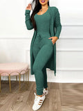 Autumn And Winter Fashion Long Jumpsuit Long Cardigan Leisure Suit Long-Sleeved Spot-Outfit