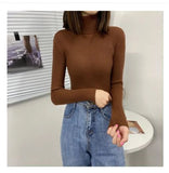 Winter Korean Women Pullover Sweaters Slim Women Turtleneck Basic Tops Casual New Knitted Sweater Soft Warm Jumper