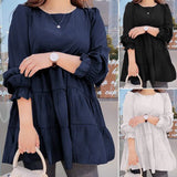 ZANZEA Ruffle Shirts Women 2022 Female Elegant Blouse Casual Puff Sleeve Black Tops Spring O Neck Blusa Femininas