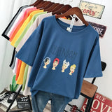 Gothic Printed Women T Shirt 100% Cotton Short Sleeve Cartoon Graphic Female Soft Top Jumper Female Cusual