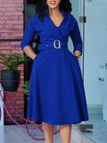 Women's Spring New Fashion Clip Solid Color High Waist Elegant Grand Size
