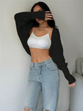 New Loose Knitted Cardigan Short Sweater Shawl