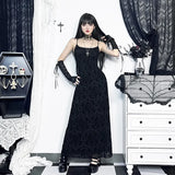 Summer New Hot Girl Bag Hip Skirt Dark Wind Personality Cross Sexy Suspender Dress Girl-Outfit