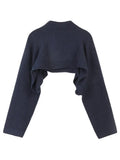 Apricot Brief Big Size Short Knitting Sweater Loose Fit V-Neck Long Sleeve Women Pullovers New Fashion Spring 2022