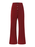 Celmia Elegant Wide Leg Pants 2022 Fashion Women High Waist Buttons Long Trousers Casual Streetwear Solid Party Pantalon