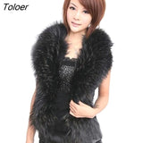 Women PU Leather Faux Fur Coat 2021 Casual Plus Size Sleeveless Faux Fox Fur Collar Vest Winter Jacket Coat Women