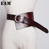 Pu Leather Multicolor Asymmetrical Wide Long Belt Personality Women New Fashion Tide All-match Spring Autumn 2023