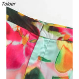 2023 Spring Autumn Pant Women High Waist Floral Print Casual Wide Pants Womens Streetwear Straight Trousers Women