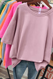 100% Cotton M-4XL T Shirt Solid Color Tshirt Basic Short Sleeve Women's Top Summer Couple O Neck Oversized T