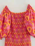 Women's Printed Short Sleeve Dress